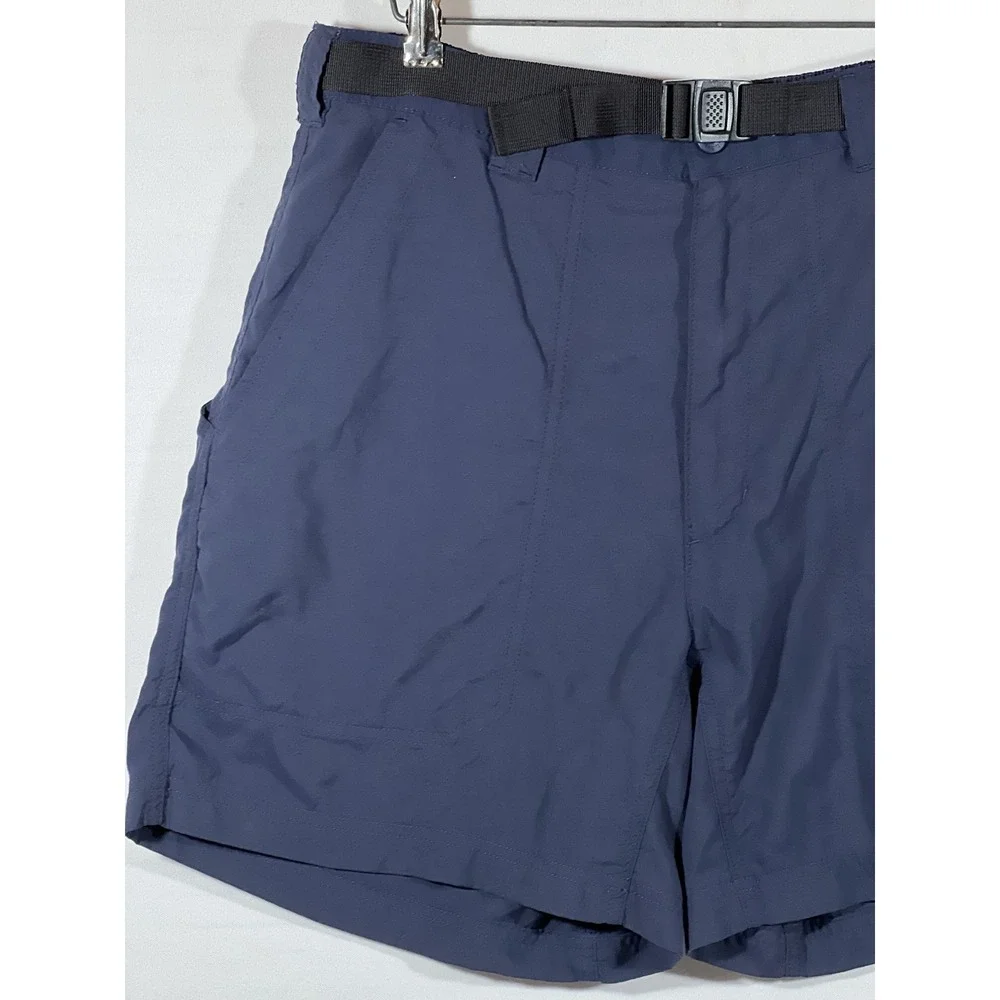 LL Bean Shorts Mens 34 Blue Belted Outdoor Gorpcore Utility Casual Style